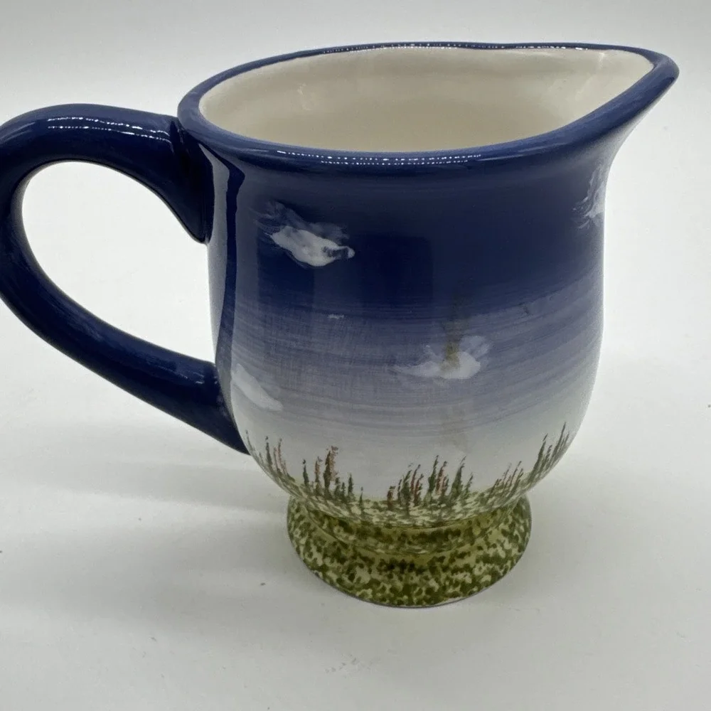 Distinctively Lefton Vintage Hand Painted Sugar & Creamer Lighthouse Coastal